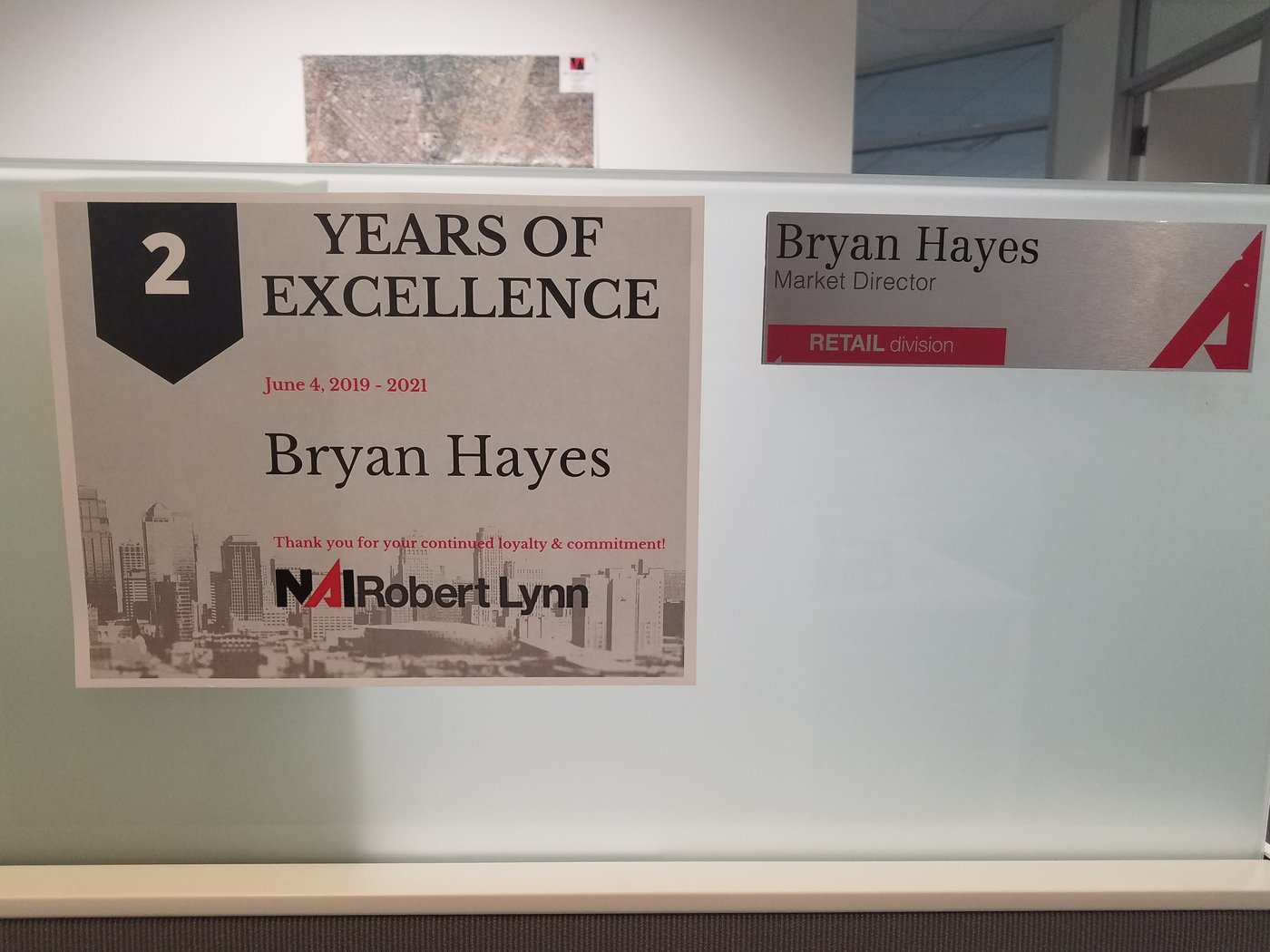 Bryan Hayes 2 Years of Excellence NAI Robert Lynn